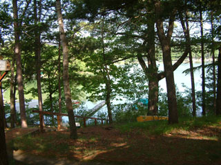 Picture of lake as seen from the deck